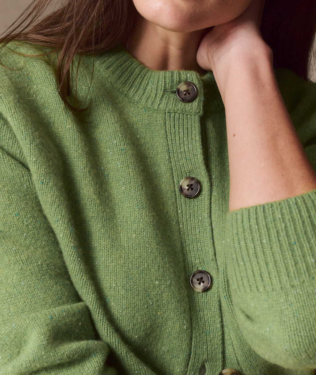 Coastal Merino Crewneck Cardigan