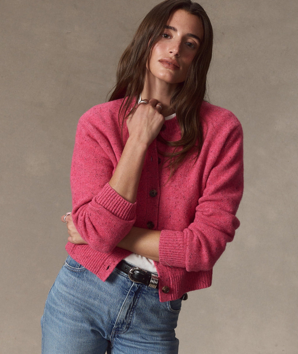Coastal Merino Crewneck Cardigan
