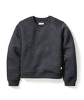 Women's Corbet Quilted Crewneck in Charcoal