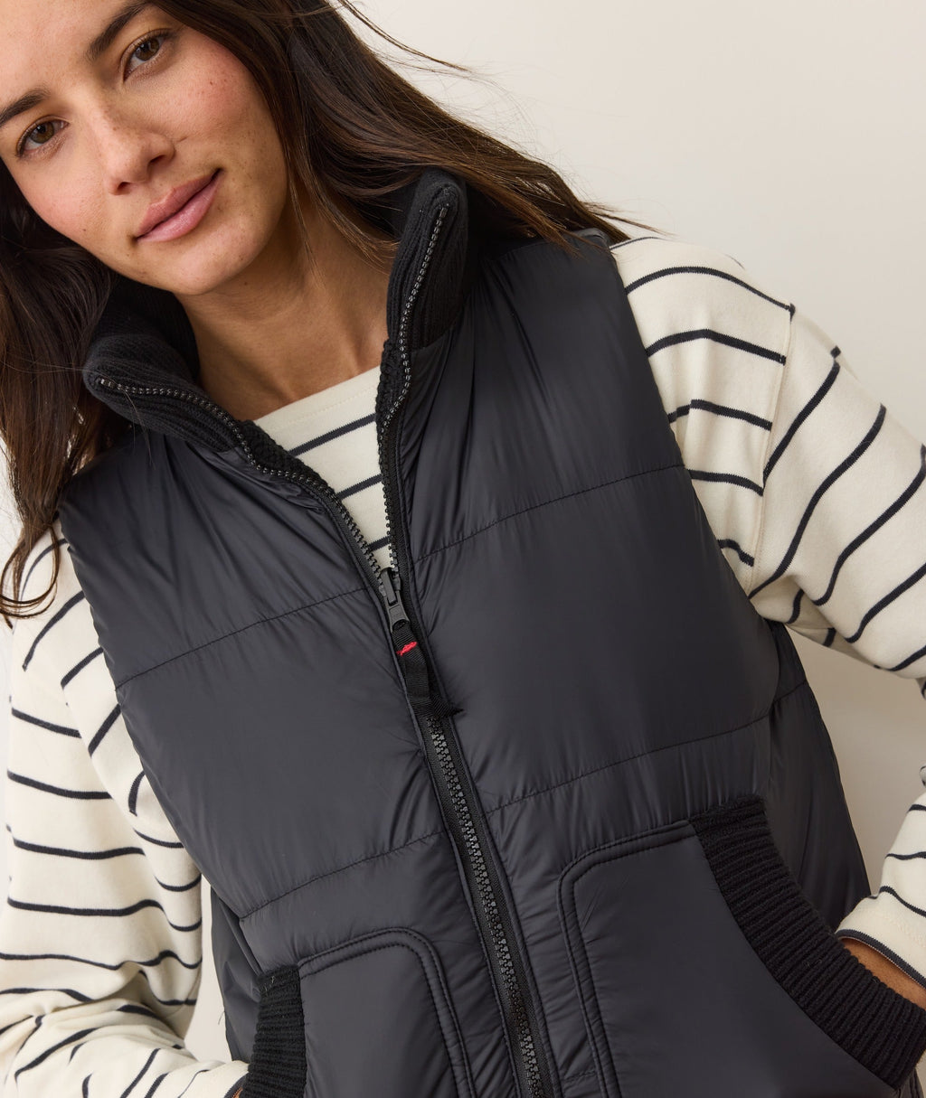 Alba Cable Knit Reversible Puffer Vest