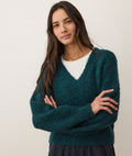 Elena Bouclé V-Neck Sweater