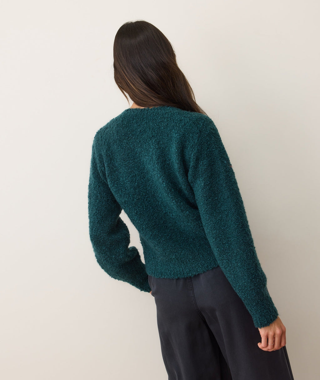 Elena Bouclé V-Neck Sweater