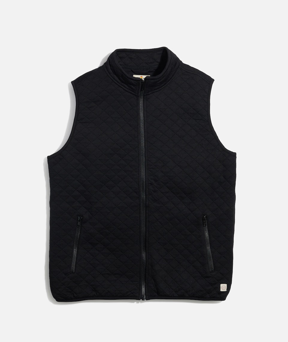 Men's Corbet Full Zip Vest in Black
