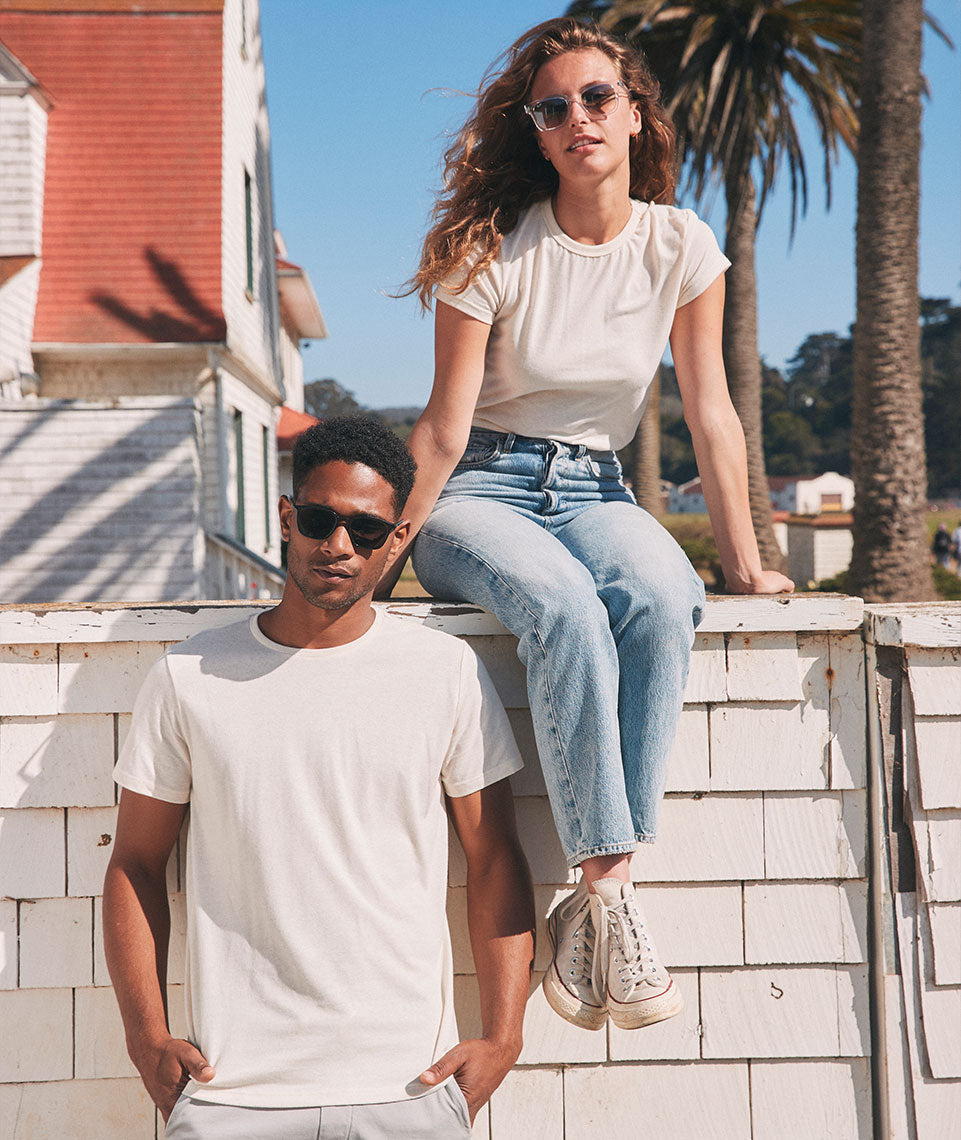 Men's Re-Spun Signature Crew in Natural