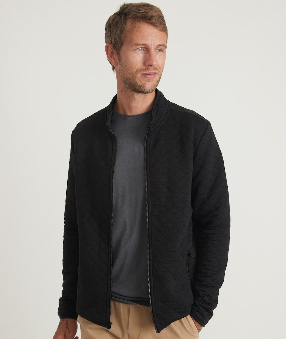 Men's Corbet Full Zip Jacket in Black