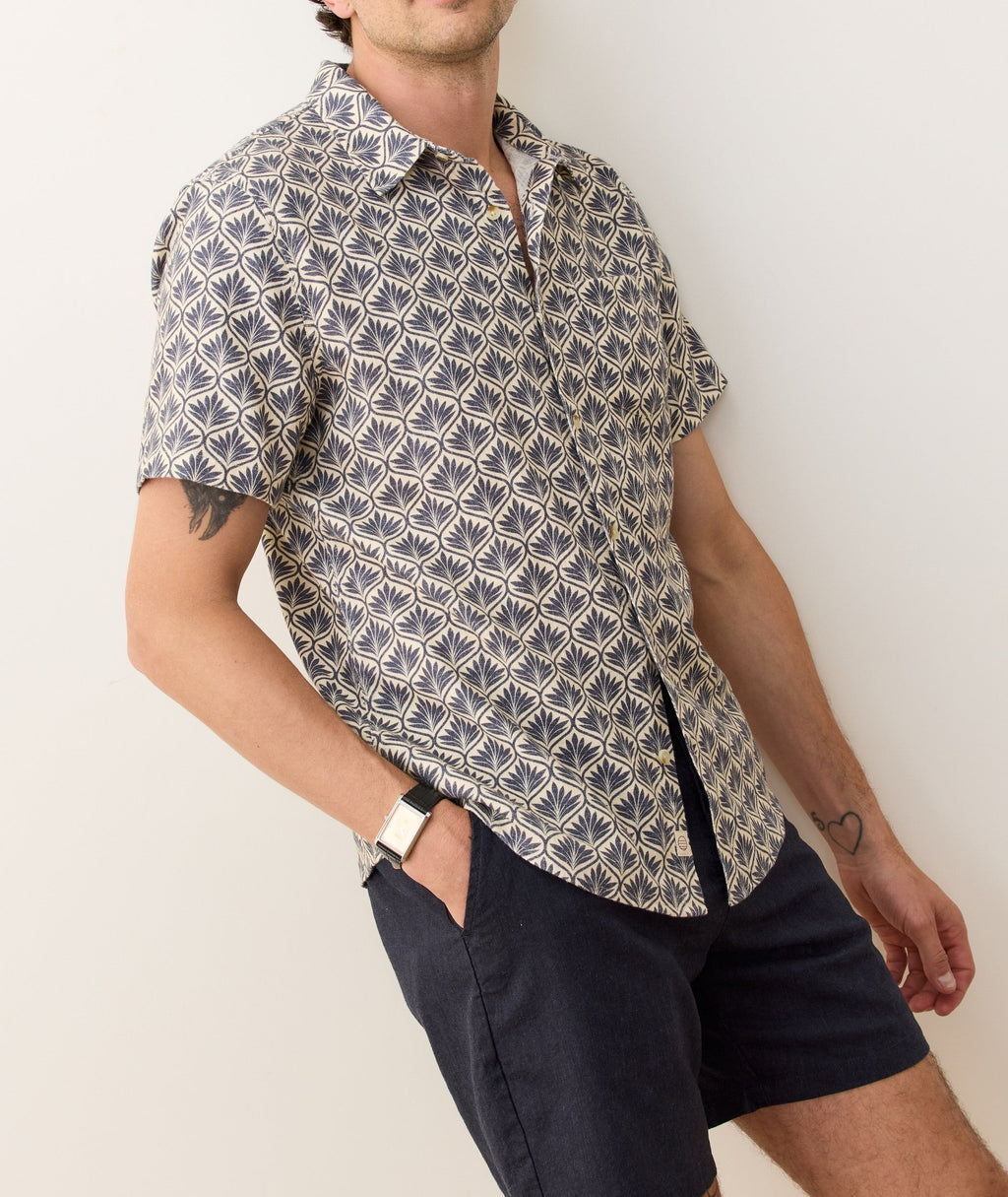 Stretch Selvage Short Sleeve Shirt