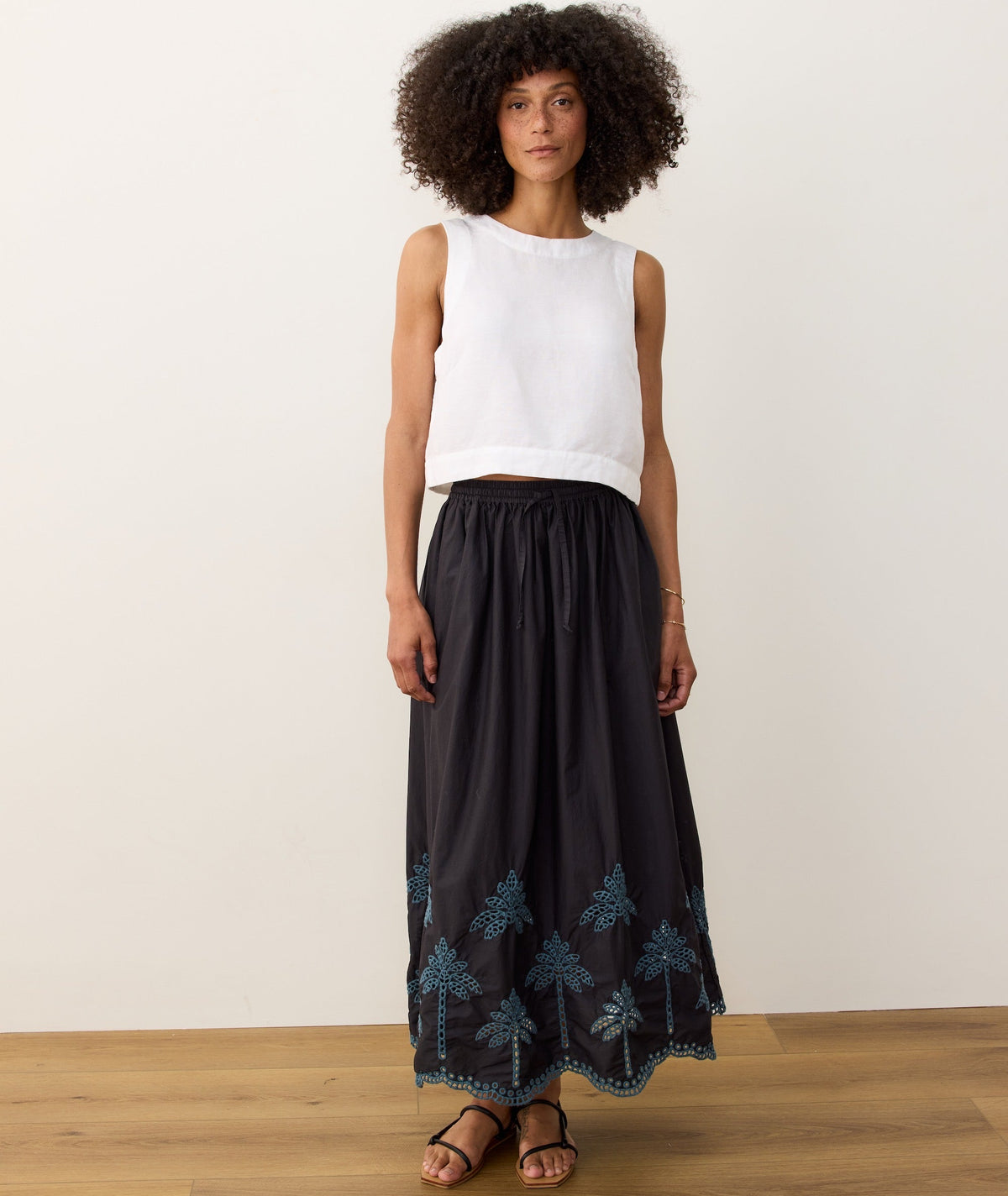 Ryland Eyelet Drawstring Skirt