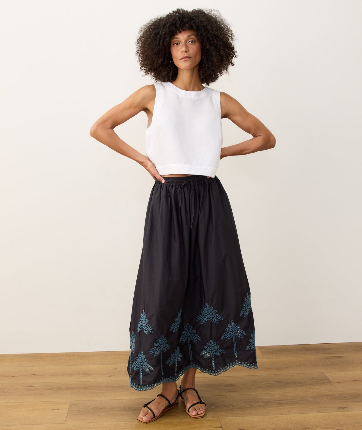 Ryland Eyelet Drawstring Skirt