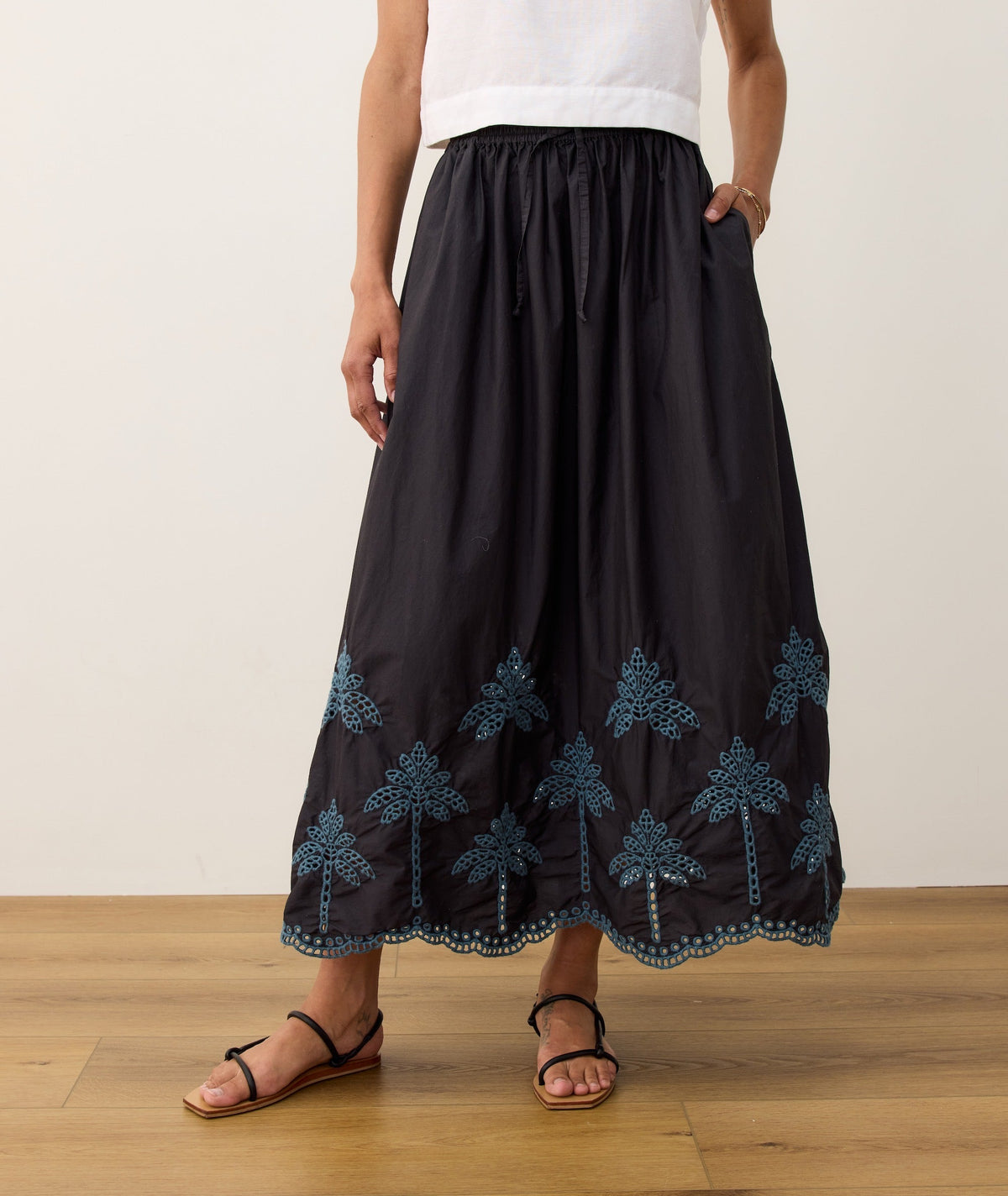 Ryland Eyelet Drawstring Skirt