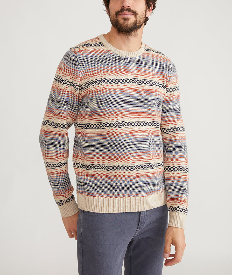 Reed Jacquard Crew Sweater