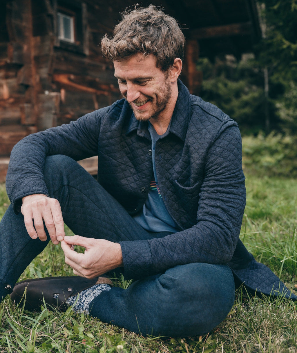 Men's Corbet Quilted Overshirt - Deep Ocean