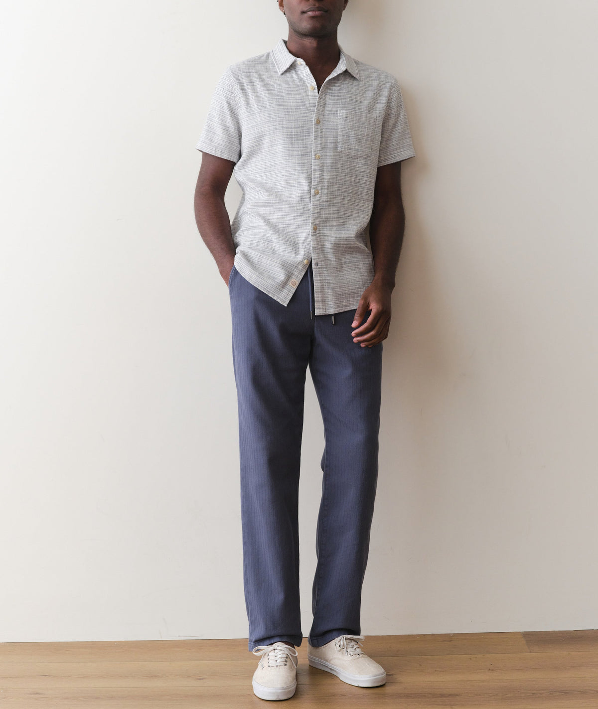 Stretch Selvage Short Sleeve Shirt