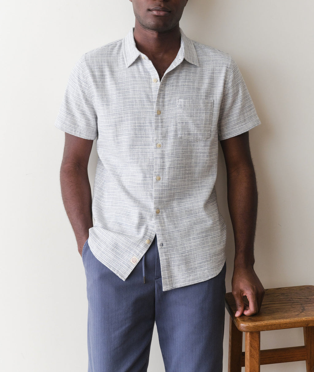 Stretch Selvage Short Sleeve Shirt