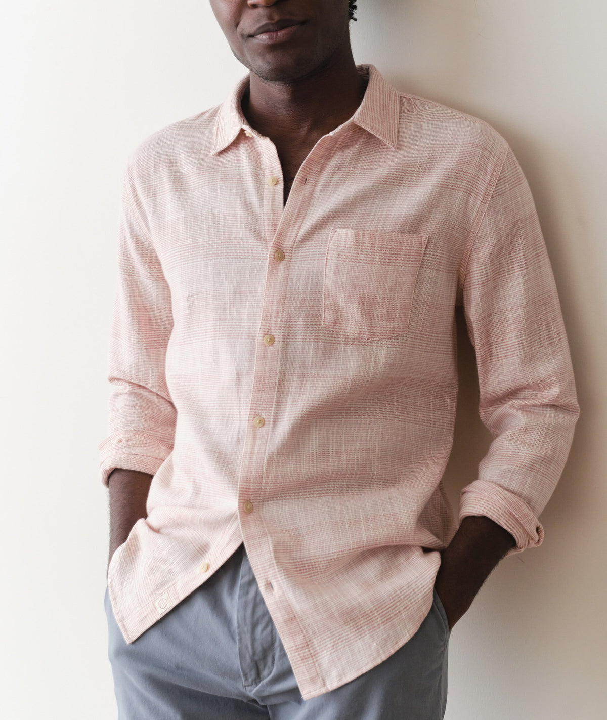 Stretch Selvage Long Sleeve Shirt