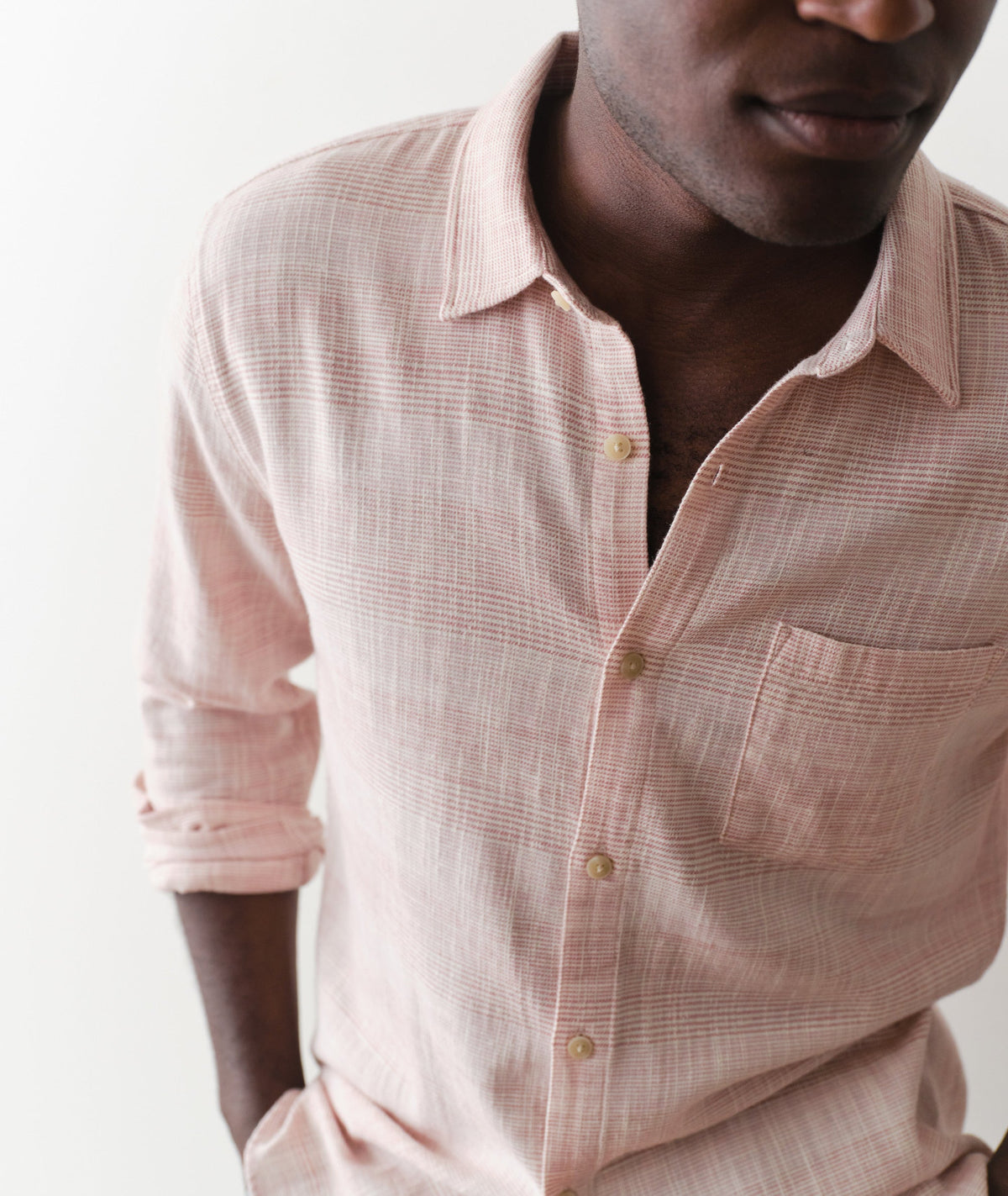 Stretch Selvage Long Sleeve Shirt