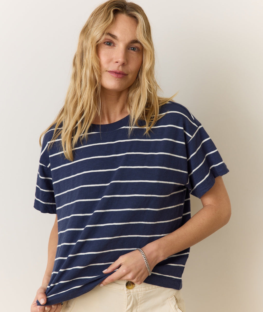 Sadie Vintage Slub Crop Tee