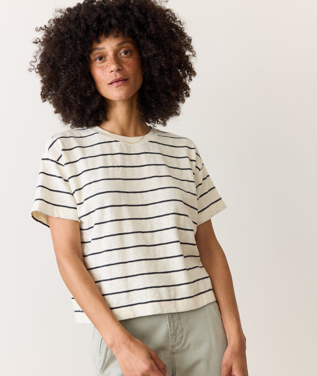 Sadie Vintage Slub Crop Tee