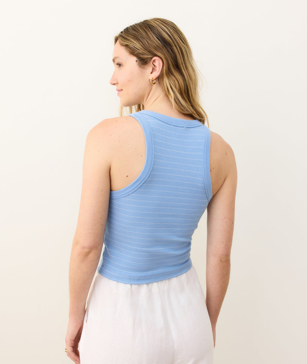Lexi Rib Sun-In High Neck Crop Tank