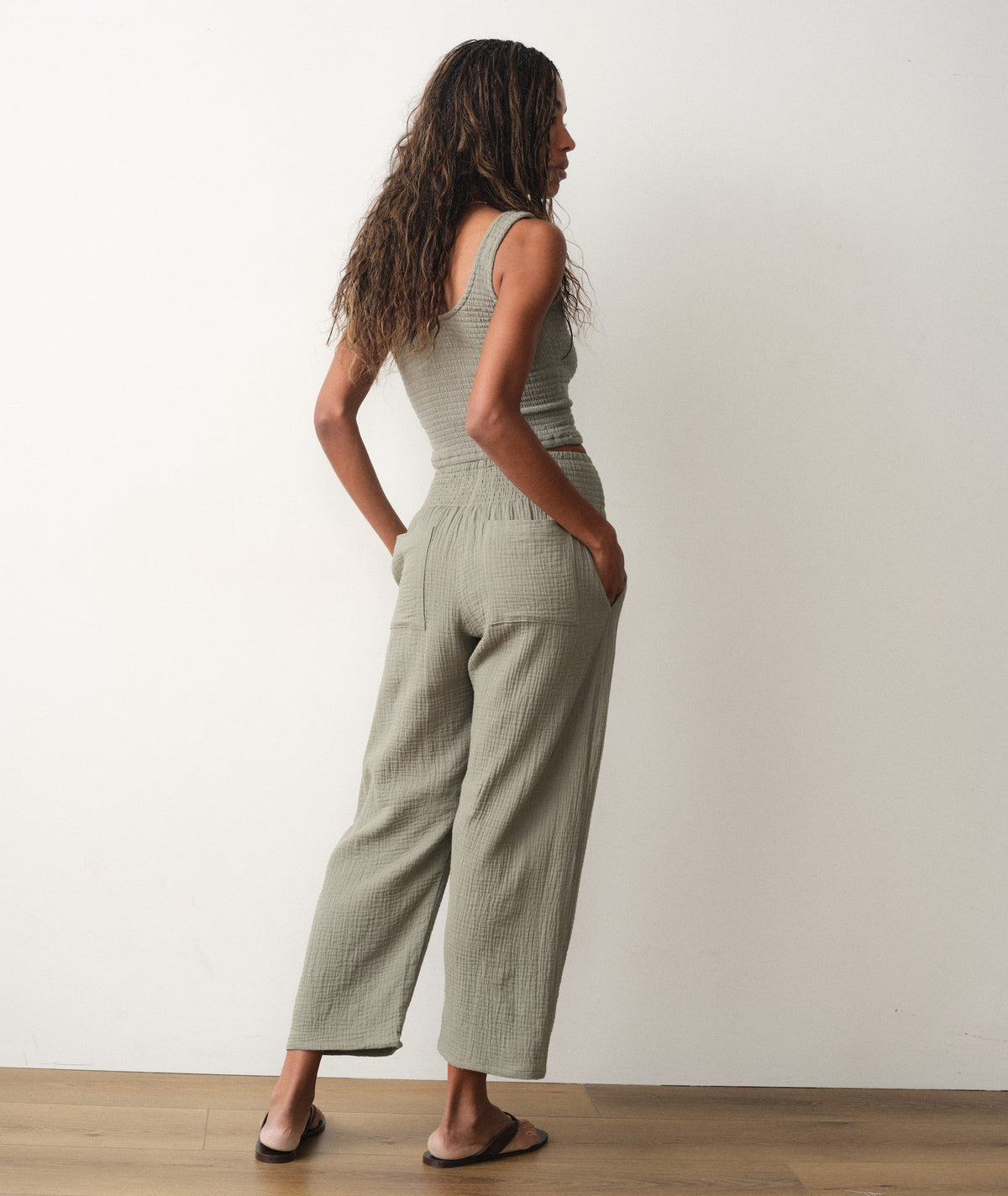 Georgia Double Cloth Barrel Pant