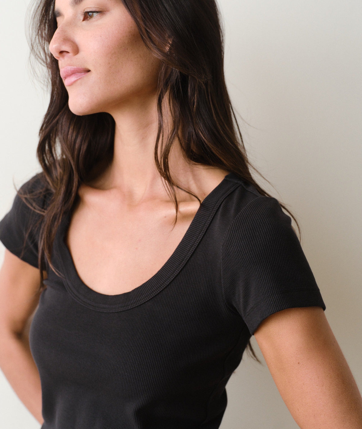 Lexi Rib Sun-In Scoop Tee