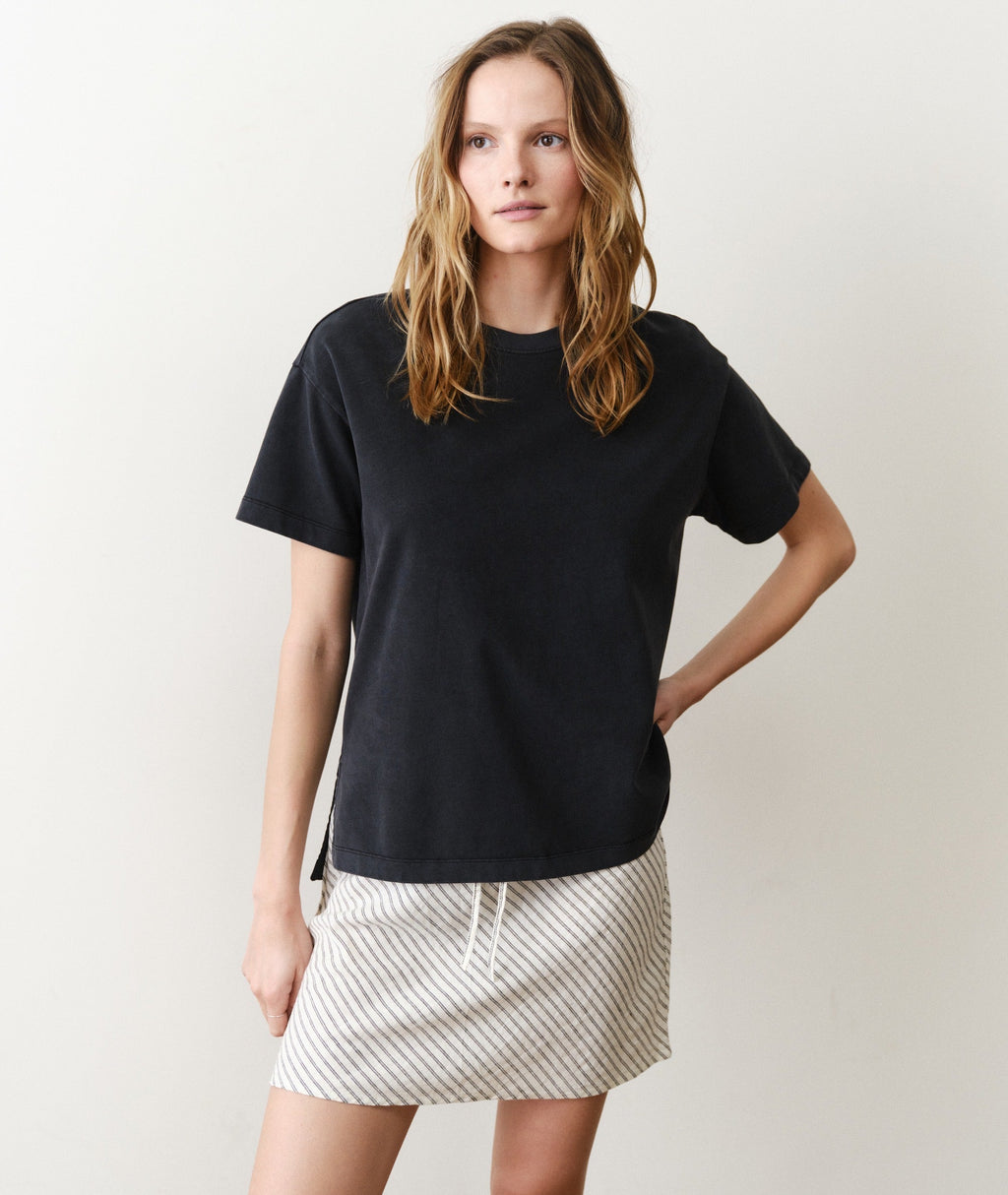 Luxe Sueded Oversized Crew Tee
