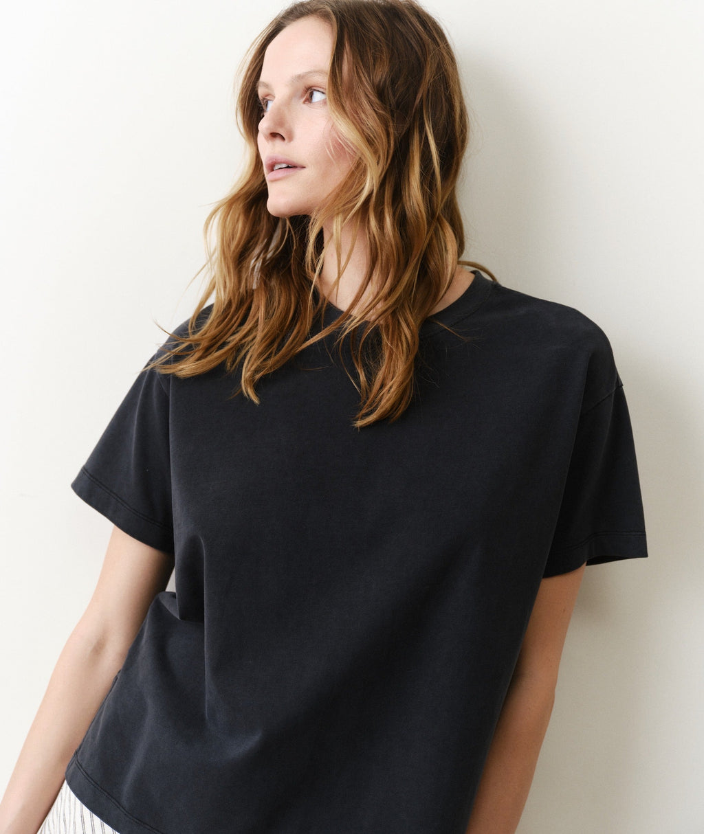 Luxe Sueded Oversized Crew Tee