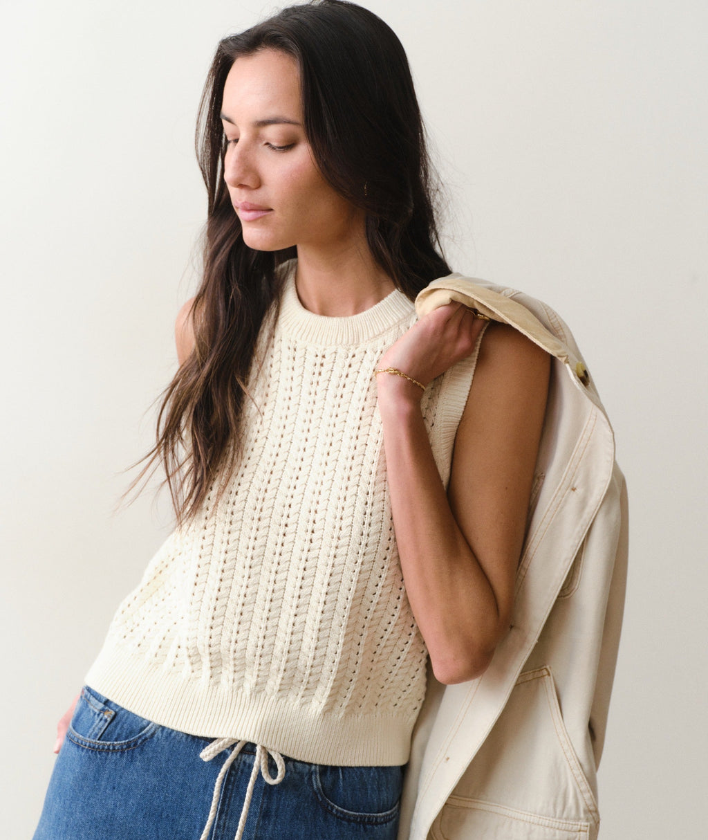 Mina Pointelle Sweater Tank