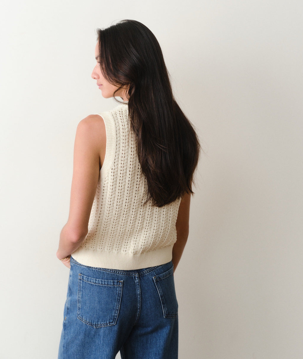 Mina Pointelle Sweater Tank
