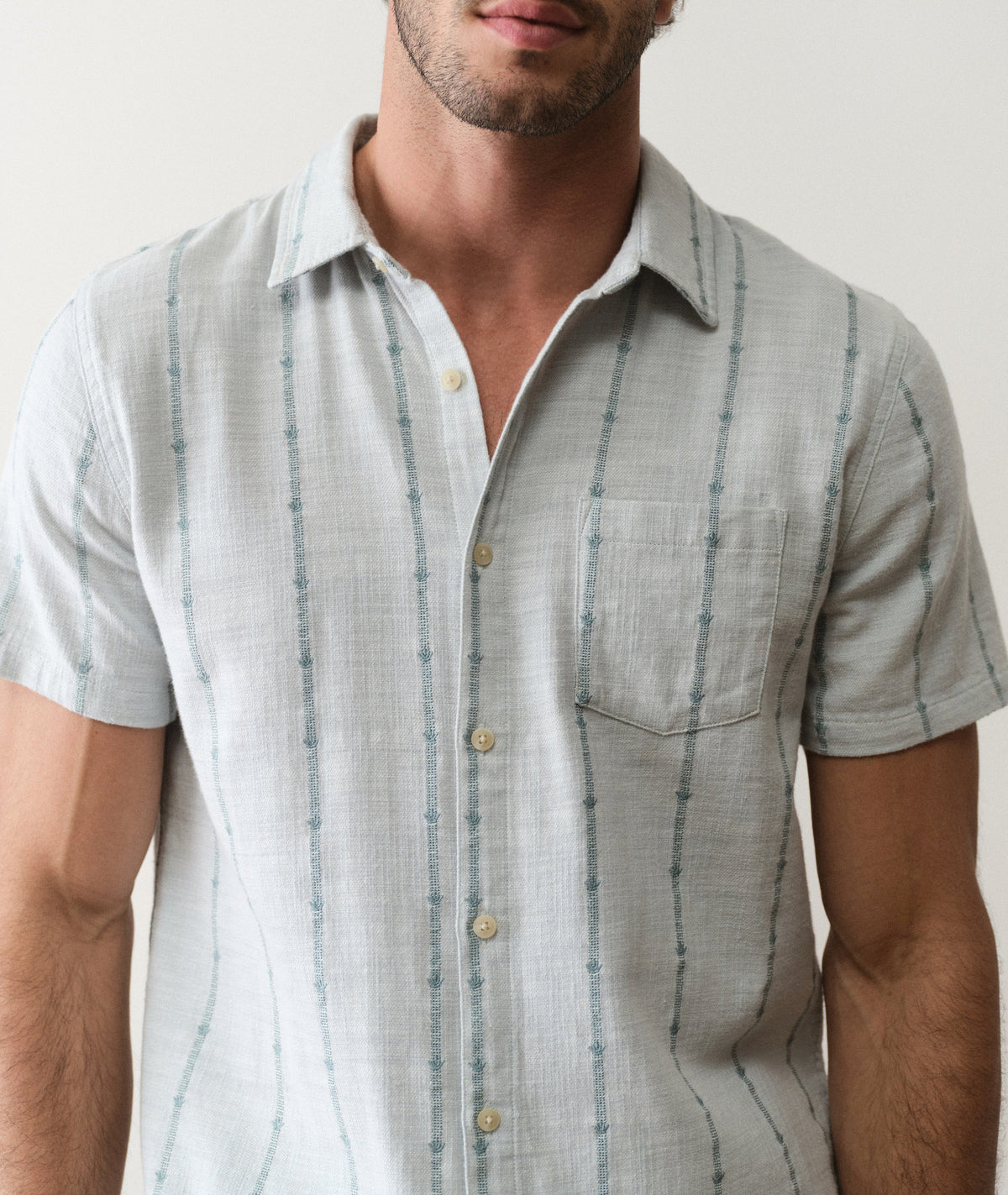 Stretch Selvage Short Sleeve Shirt