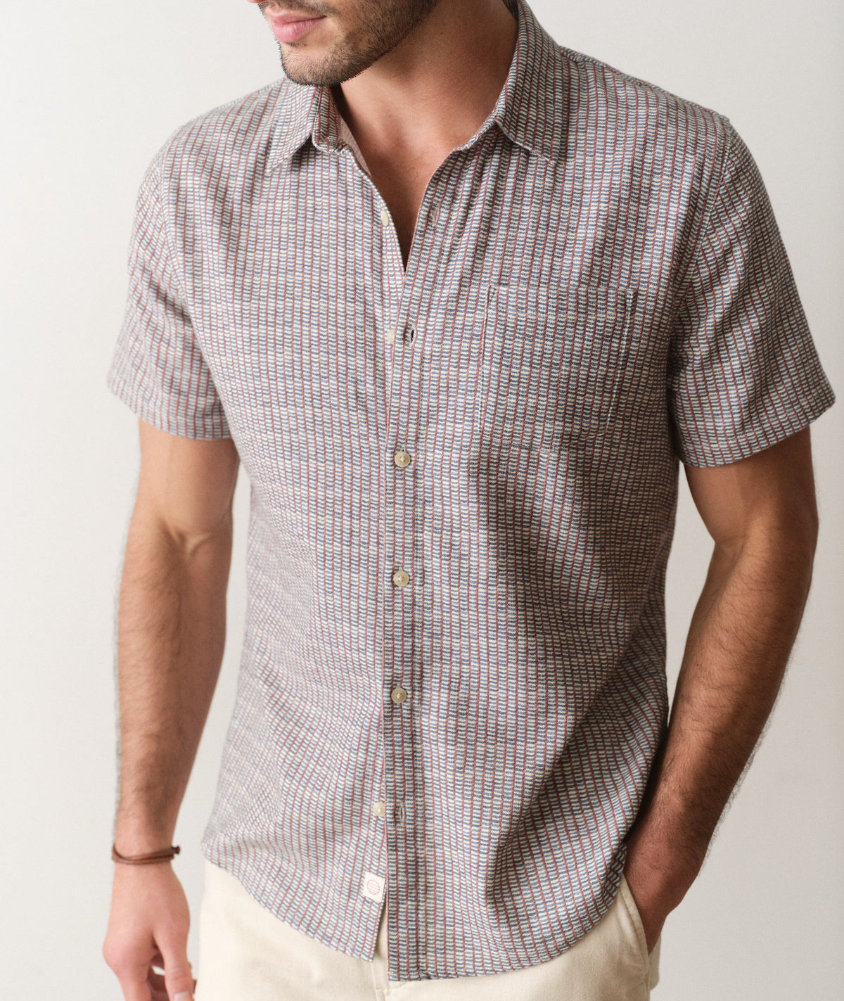 Stretch Selvage Short Sleeve Shirt
