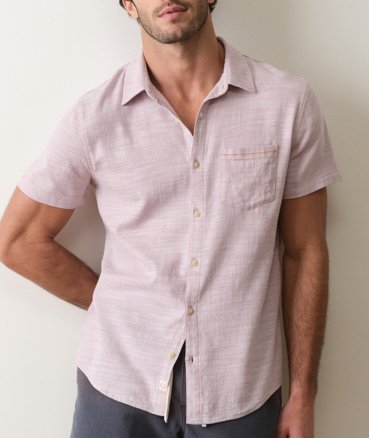 Stretch Selvage Short Sleeve Shirt