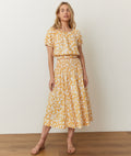 Bea Poplin Midi Skirt