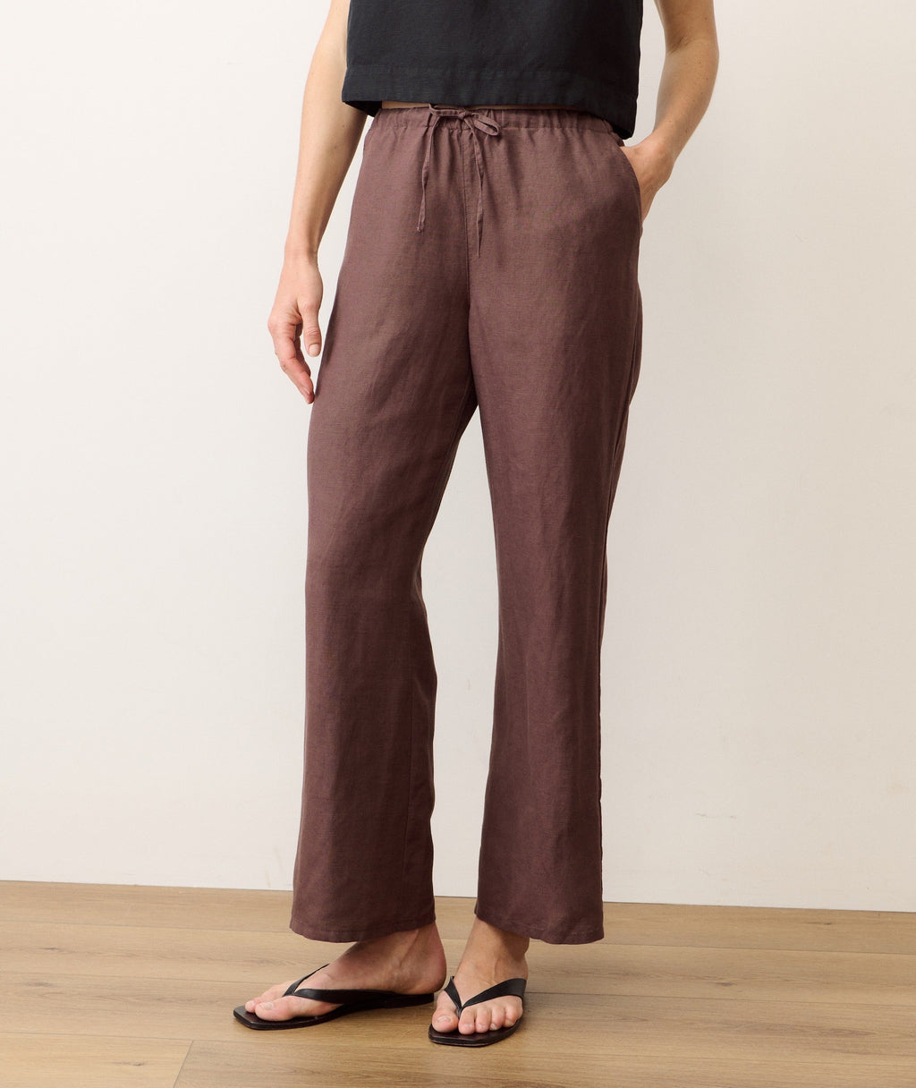 Linen Drawstring Pant