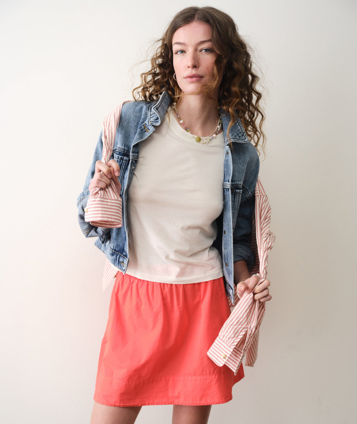 Lea Poplin Mini Skirt
