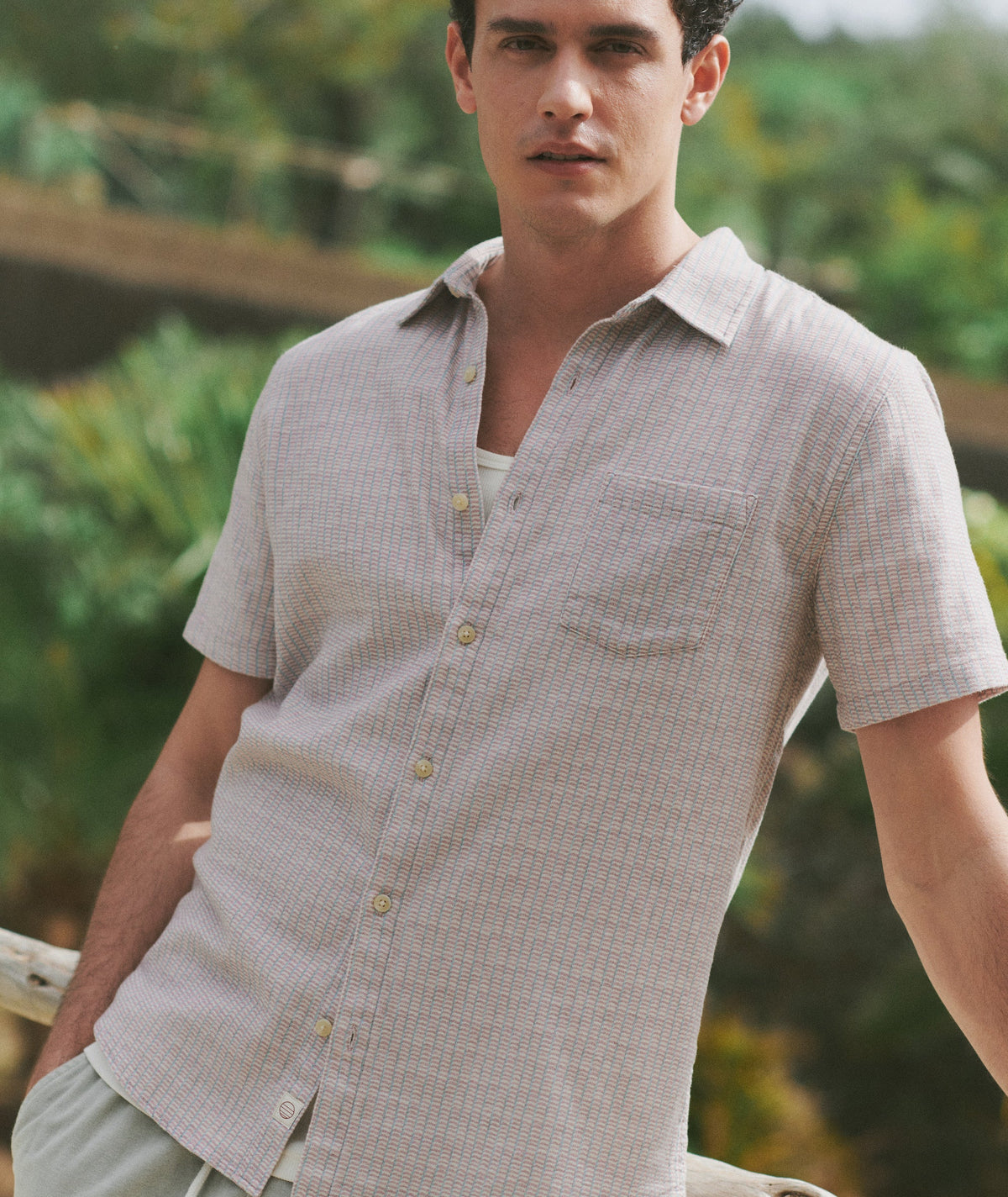 Stretch Selvage Short Sleeve Shirt