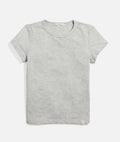 Women's Re-Spun Signature Crew in Light Heather Grey