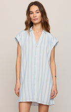 Shellbound Striped Gauze Dress