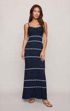 Catamaran Striped Midi Dress