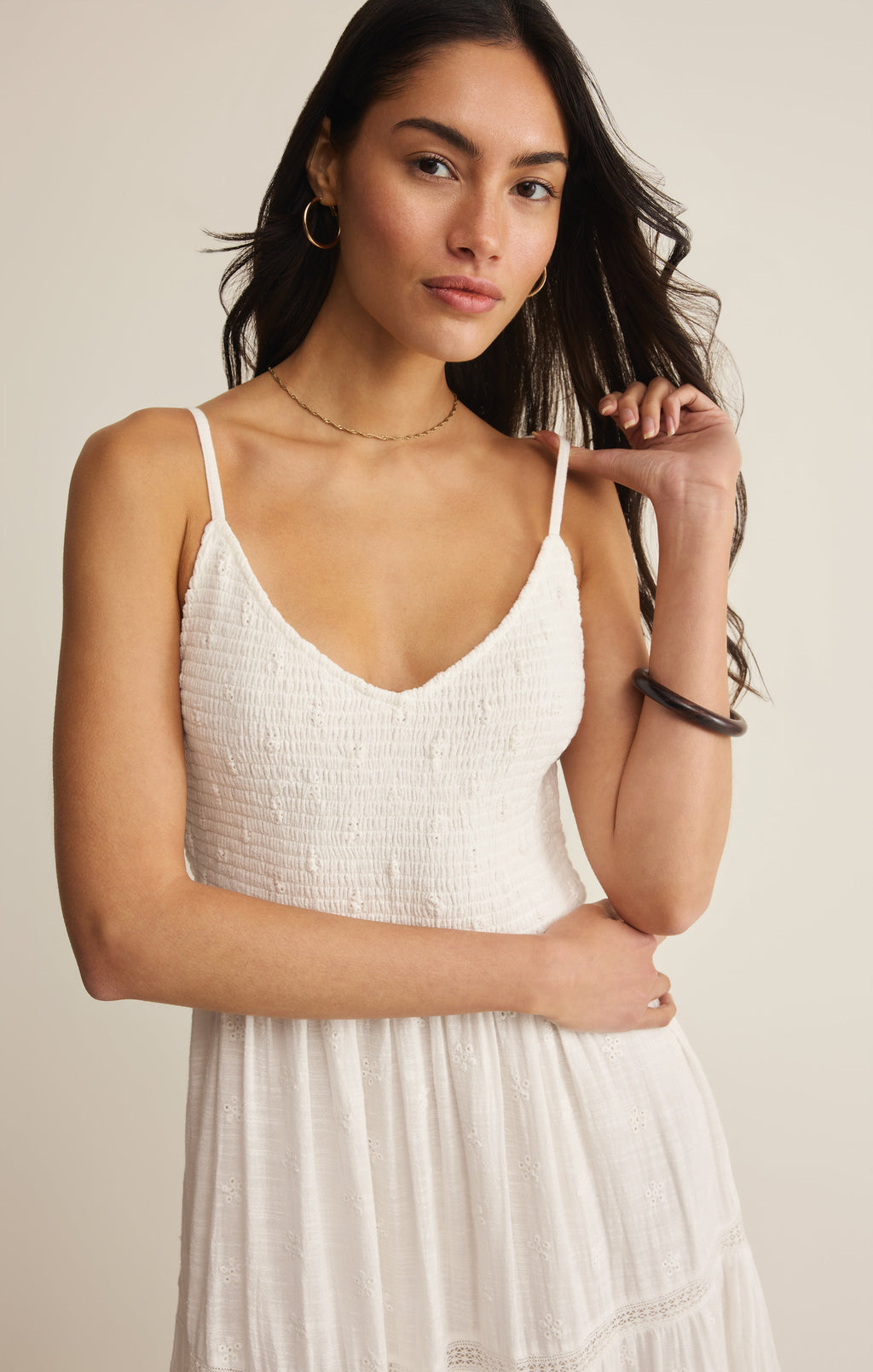Behati Eyelet Midi Dress