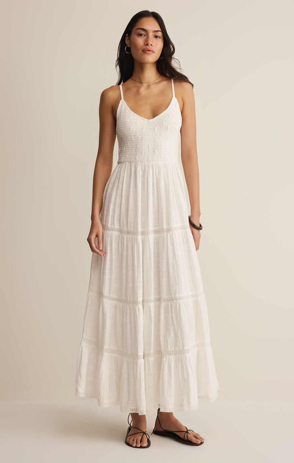 Behati Eyelet Midi Dress