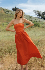 Sunsought Strapless Midi Dress