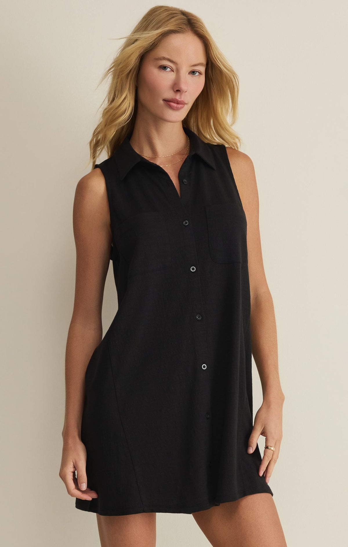 New Light Textured Mini Dress