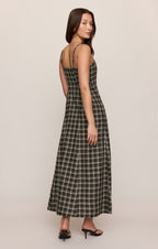 Angel Eyes Plaid Maxi Dress