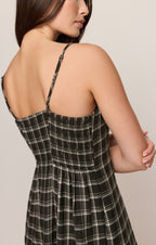 Angel Eyes Plaid Maxi Dress