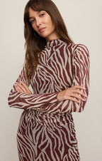 Sevilla Zebra Mesh Midi Dress
