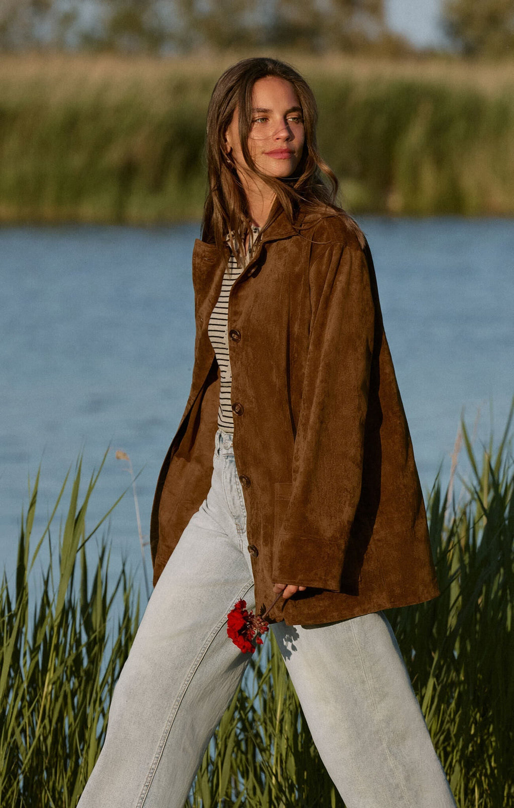 Decker Faux Suede Chore Coat