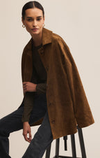 Decker Faux Suede Chore Coat