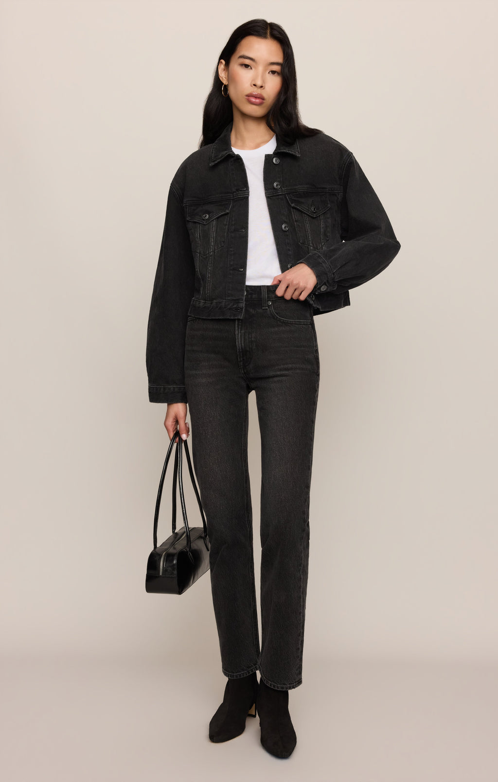 Daily Cropped Denim Jacket