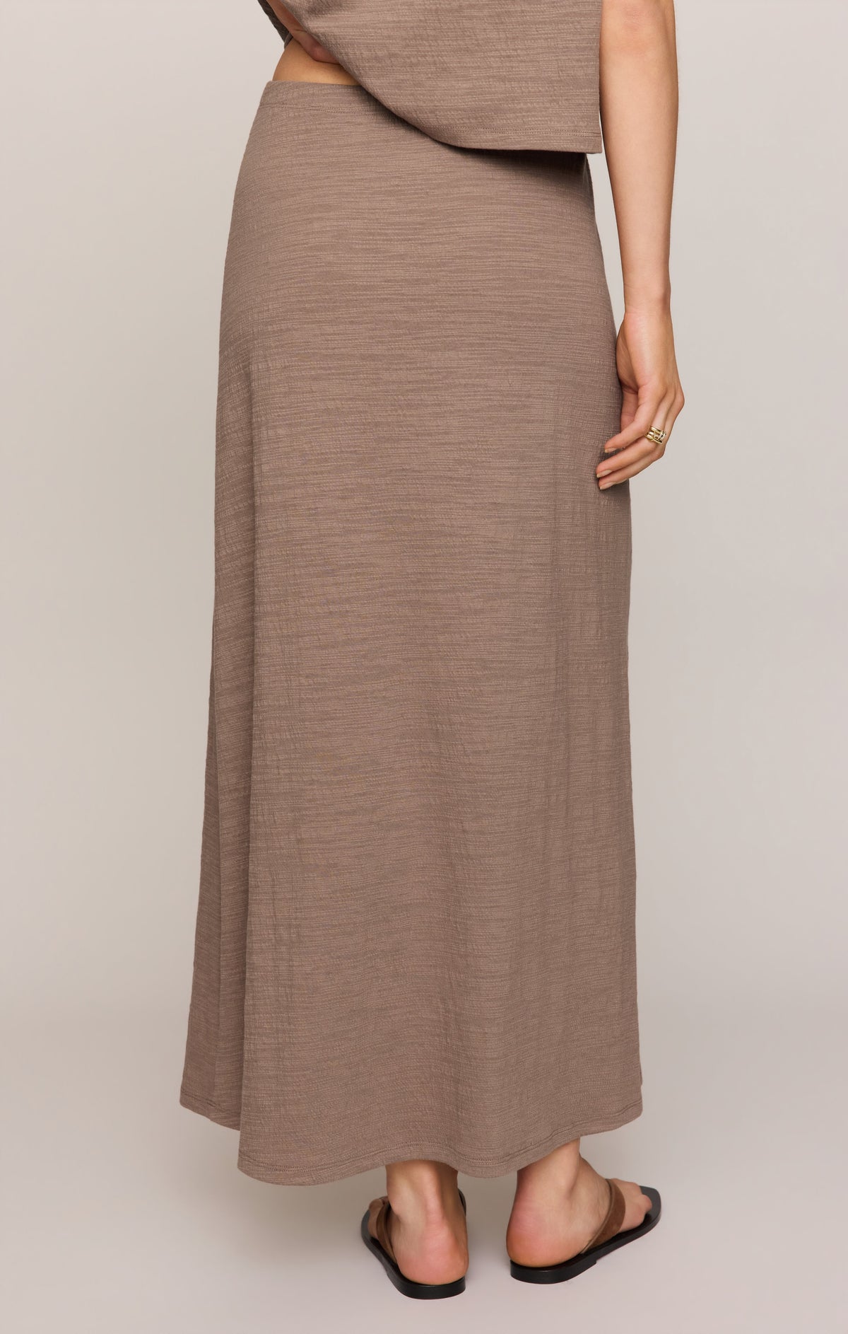 Delavine Textured Midi Skirt