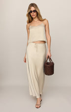 Viva Satin Midi Skirt